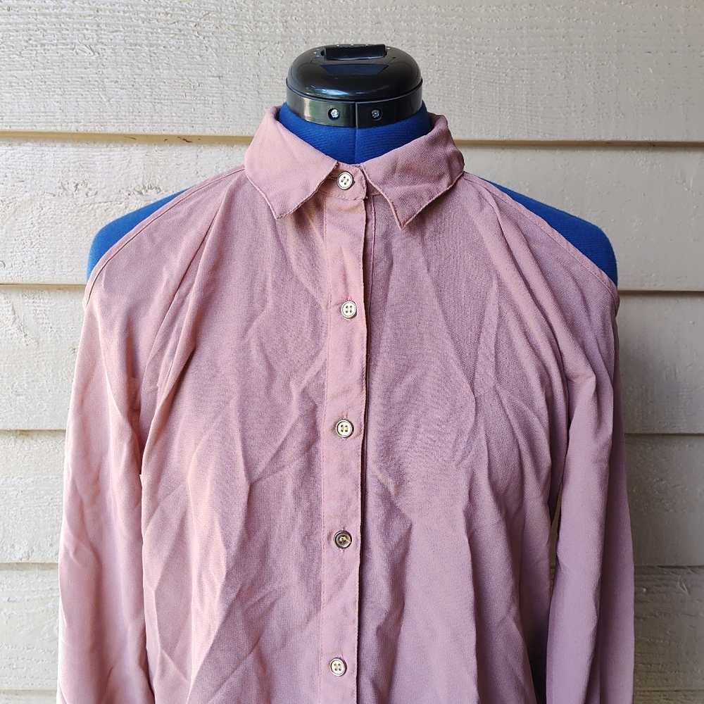 Dizzy Lizzy Sheer Taupe Blouse